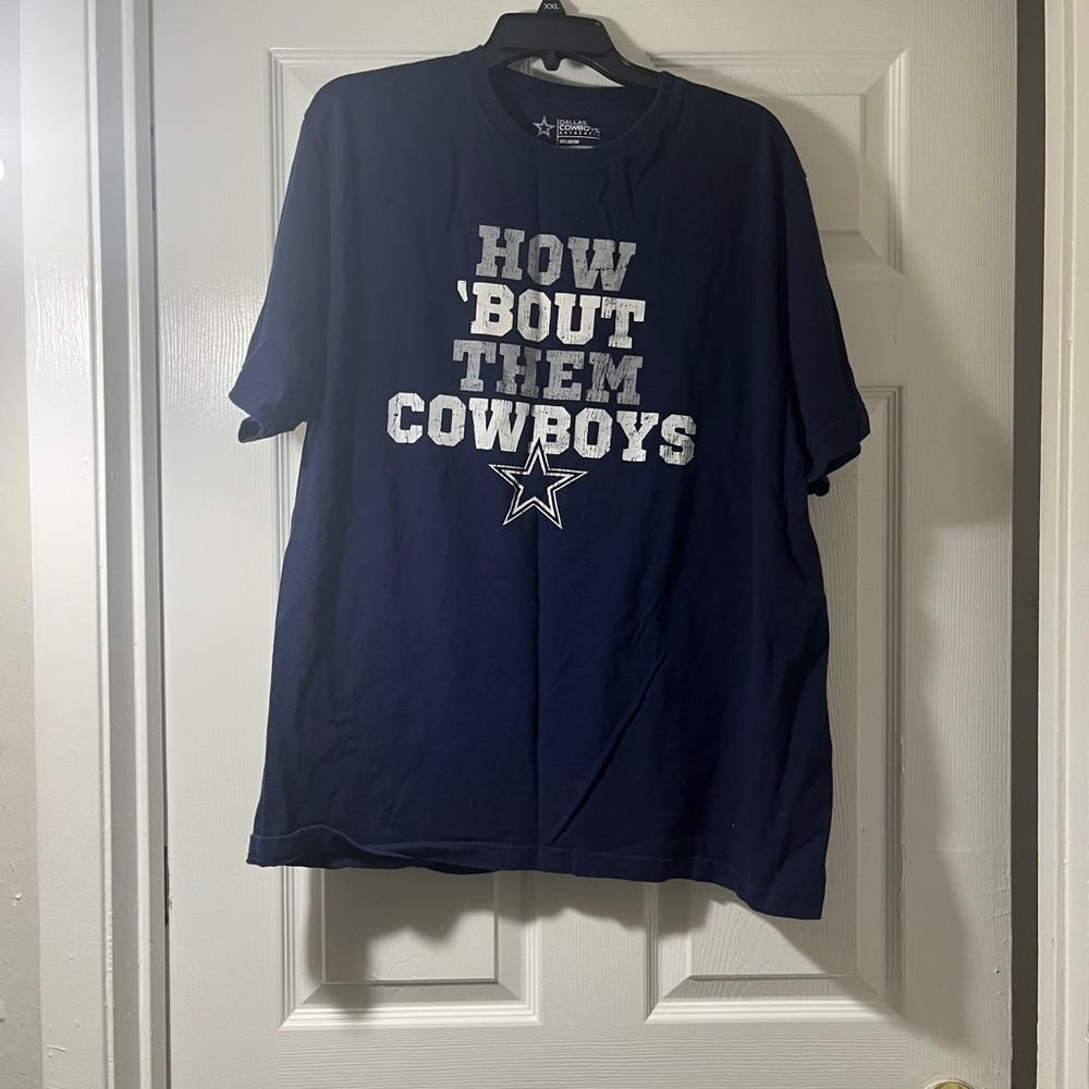 Dallas Cowboys Authentic Navy Blue Graphic Tee How Bout Them Cowboys‎ Mens XL